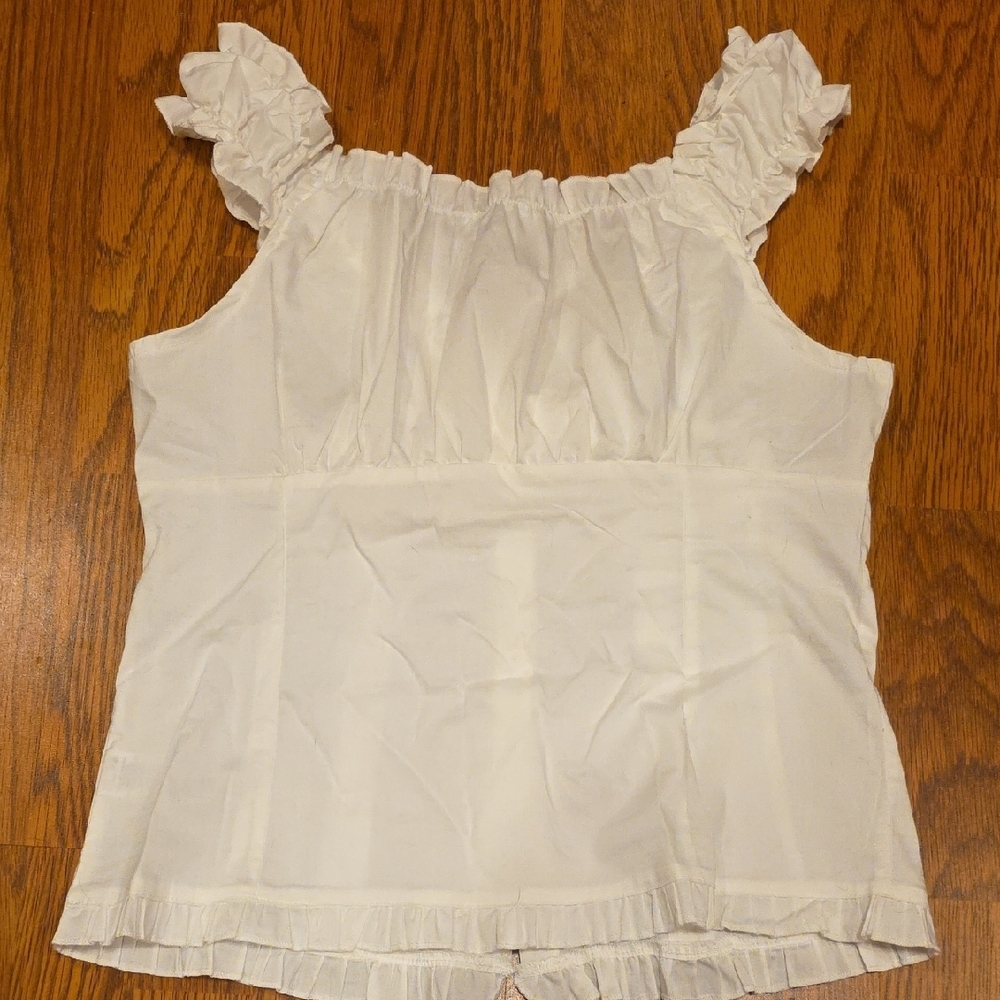 Love Tree Cream Ruffled Blouse - Picture 5 of 5